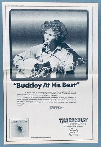 Tim buckley 1970 poster - tim,