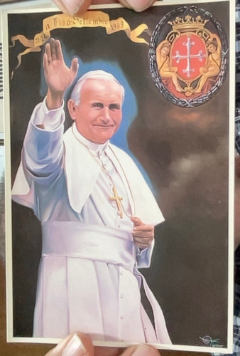 Cartolina venuta papa giovanni - cartolina,