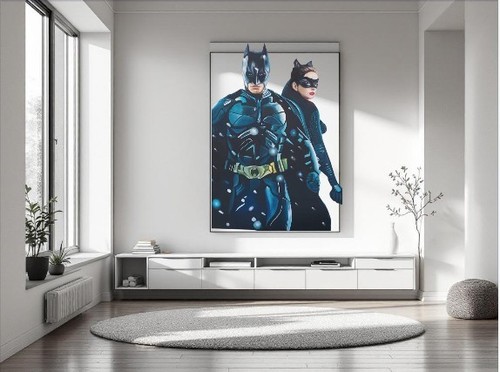 Batman catwoman dipinto olio - catwoman,