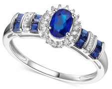 Anello zaffiro e - zaffiro, (1