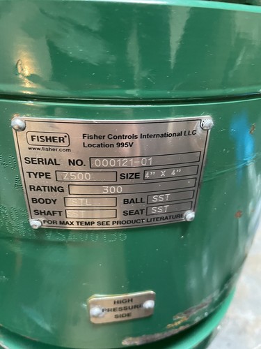 Valvola sfera fisher type z - a,
