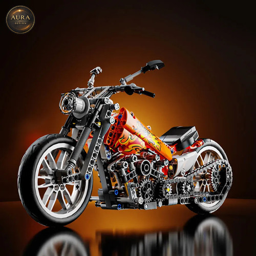 Motorcycle rider flame bricks - motorcycle,