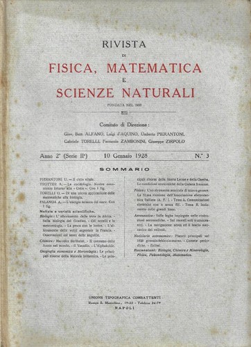 Rivista fisica matematica - fisica,,