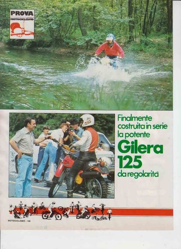 Advertising test moto - moto, gilera