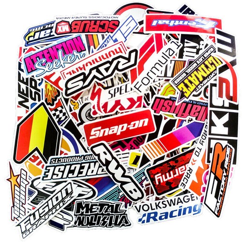 Confezione 100 adesivi rally - 100,
