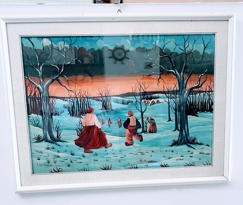 Quadro vintage autore olio - quadro,