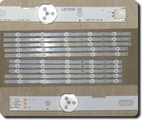 Kit barre strip tiras led - kit, 10