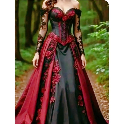 Abiti sposa gotici bordeaux - sposa,
