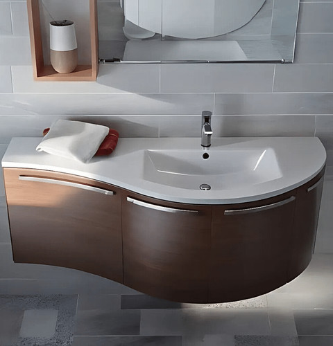 Mobile bagno curvo 140 - curvo, cm