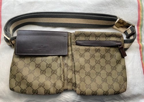 Gucci canvas waist bag - gg,
