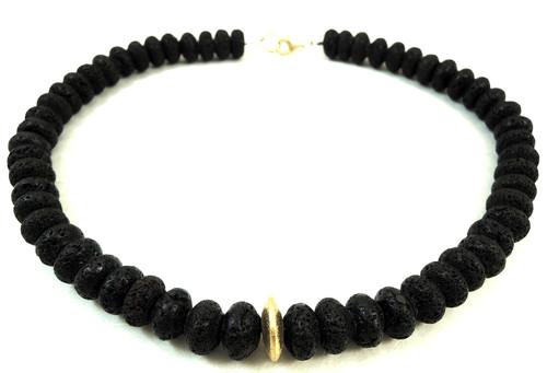 Collana lavica nera - , lucida