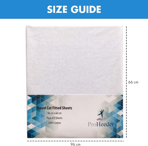 Travel cot fitted sheet 100 - cot,