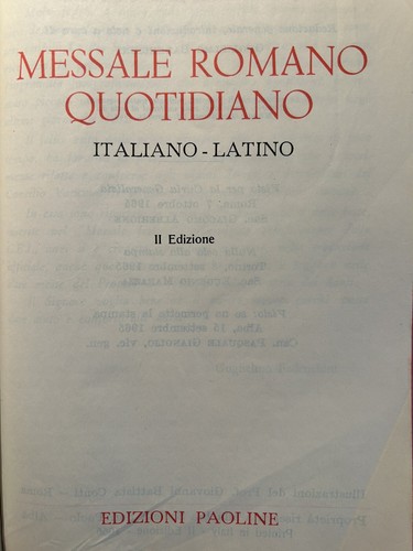 Messale romano quotidiano - messale,