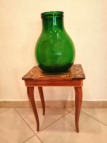 Damigiana vintage vetro verde - vintage,