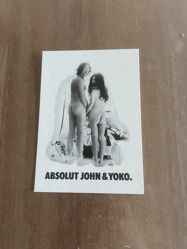 Absolut card jonh lennon yoko - jonh,