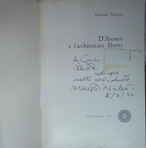 Autografo manfredi nicoletti