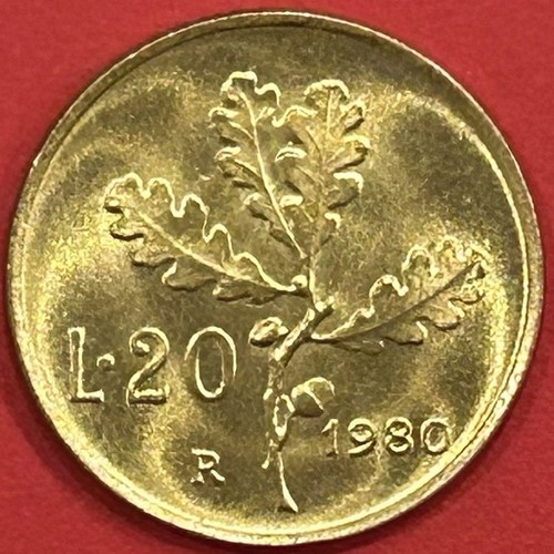 Moneta lire 1980 ramo di - 20,