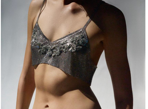 Zara maglia perline fiori - zara,