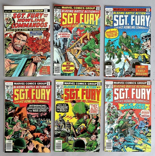 Marvel comics sgt fury and - 6x,