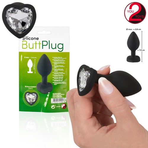 Silicone butt plug black - silicone,