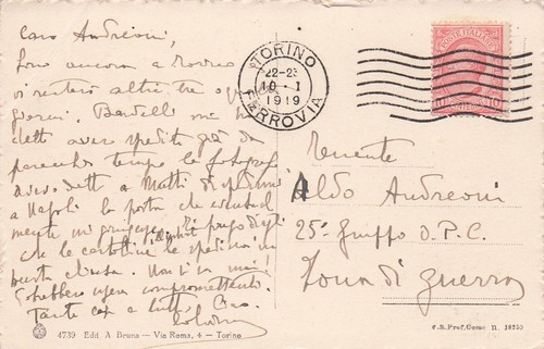 1943 cartolina torino ponte - cartolina,