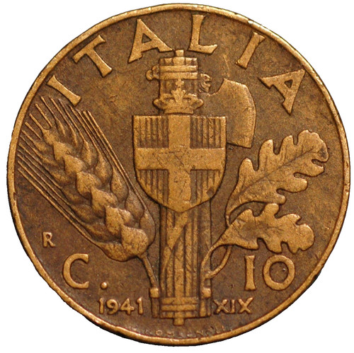Italy centesimi 1941 - italy, 10