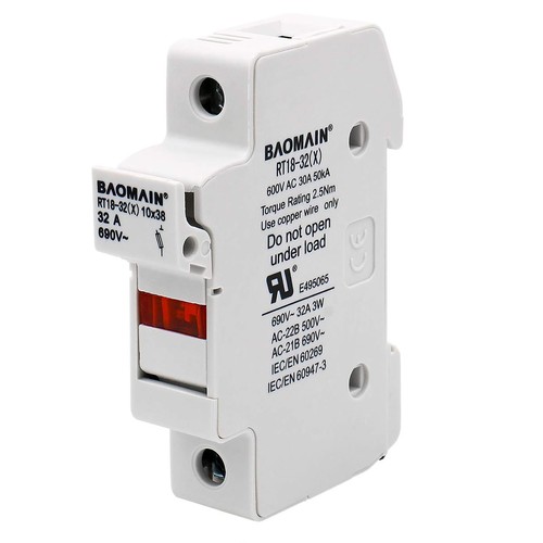Din rail mounted fuse holder - din,