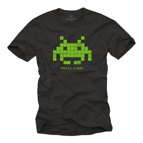 Shirt uomo nera - nera, invader