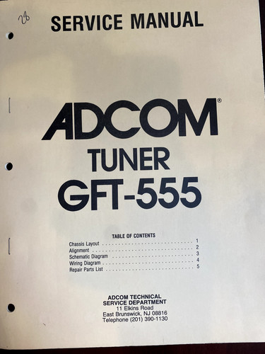 Adcom gtf 555 - adcom, tuner