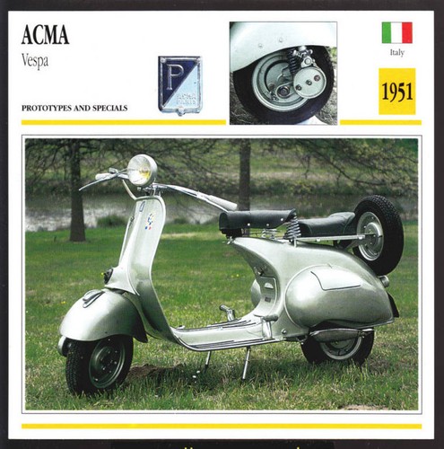 1951 acma vespa - vespa, scooter