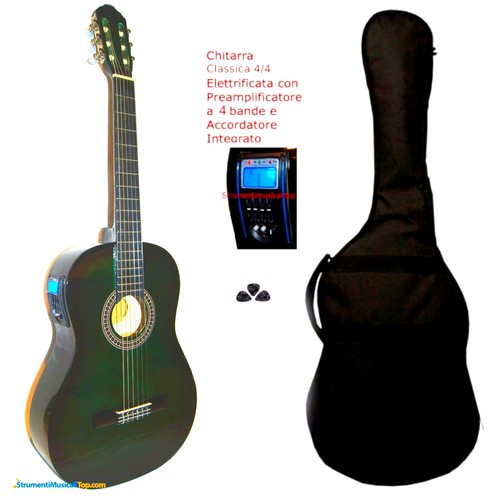 Chitarra classica verde 4 - chitarra,