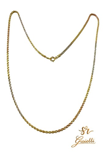 Collana oro tricolore - collana,