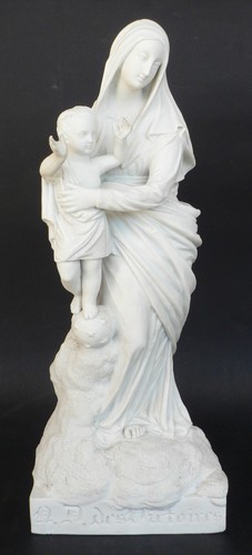 Statua porcellana biscuit - statua,