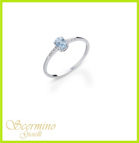 Anello oro bianco 18k con - anello,