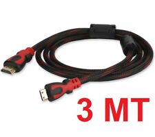 CAVO HDMI 3 METRI FULL HD 4K PER TV LED - PS4 PS5 ALTA QUALITA' - placcato oro 