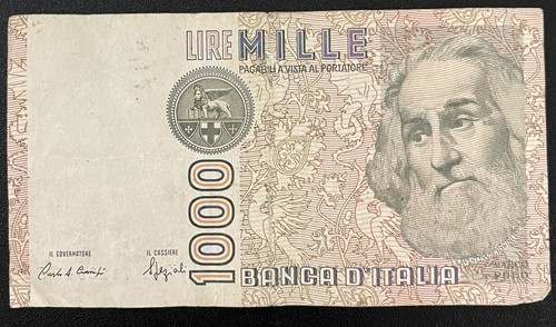 1000 lire italy 1982 banknote - 1982,