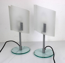 Coppia abat jour Lampade da Tavolo in Vetro Opaco Illuminazione Comodini Camera