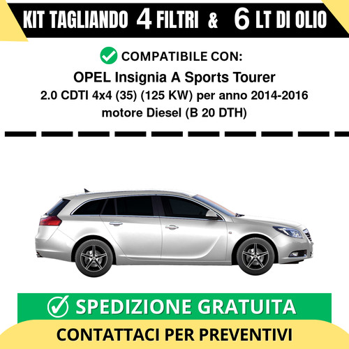 Tagliando per opel - per, insignia