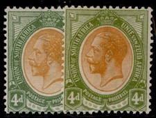 SOUTH AFRICA GV SG10 + 10a, 4d