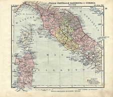 Carta geografica antica ITALIA