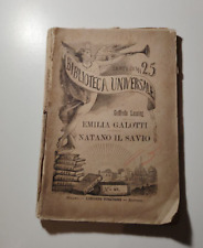 GOFFREDO LESSING DRAMMI EMILIA GALOTTI NATANO IL SAVIO SONZOGNO 1883