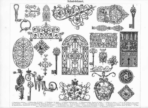 Blacksmithing chiave cerniere - chiave,