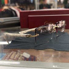 Cartier White Acetate Glasses
