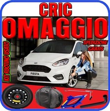 Ruotino Di Scorta 4Fori Da 15 Per Ford Fiesta Con Kit Cric Crick + Chiave Sacca