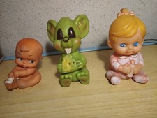 3 VECCHI PIACEVOLI PUPAZZI IN