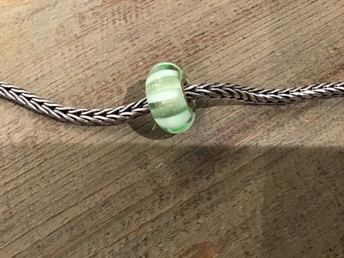 Trollbeads light green stripe - trollbeads,