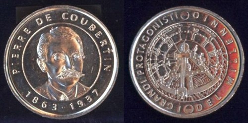 Medaglia pierre coubertin - coubertin, i