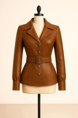 Giacca blazer vera pelle