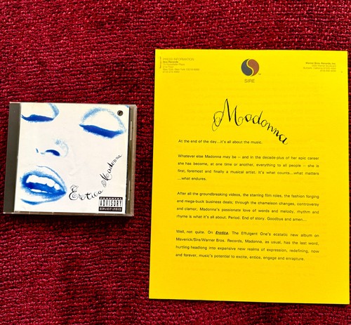 Madonna erotica promo - cd, dj