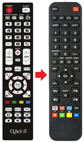 Telecomando adatto per - , qbell
